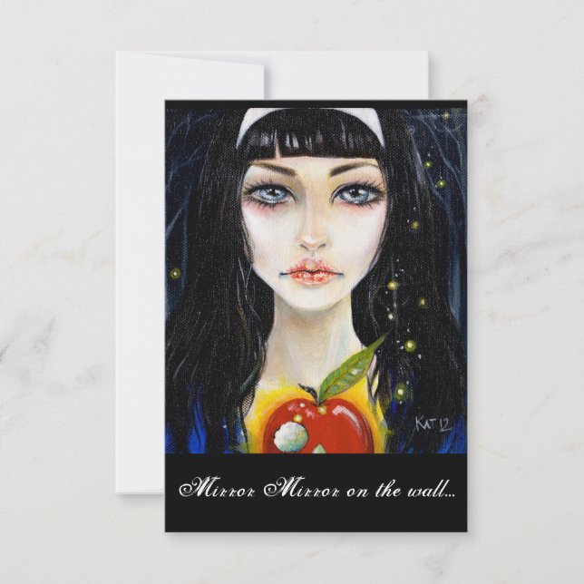 Invitation Blanche Neige et pomme du poison (Devant)