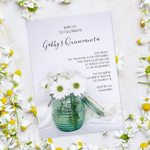 Invitation Blancs en Blue Jar Vase Quinceanera Party