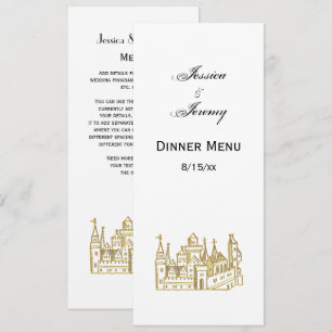 Invitation Blason de Château Héraldique Vintage #2 Faux Or