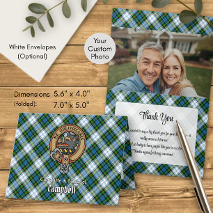 Invitation Blason de la famille Campbell sur tartan de robe