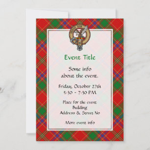 Invitation Blason du clan Munro sur tartan