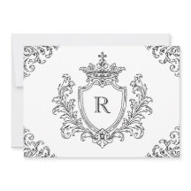 Blason Initial Traditionnel Monogramme Baptême