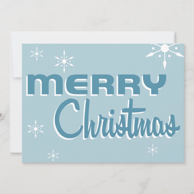 Invitation Bleu à la fête de Noël du milieu du siè (Devant)