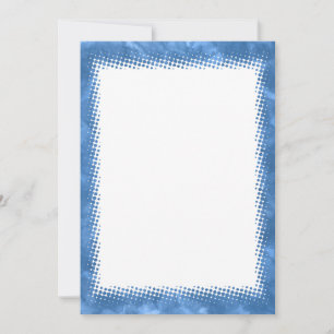 Invitation Bleu Aquarelle Bordure Vide Texte personnalisé