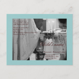 Invitation Bleu baptismal
