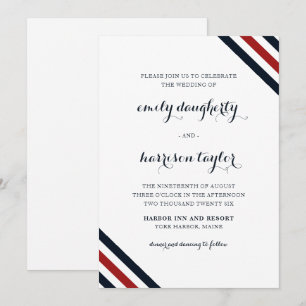 Invitation Bleu blanc rouge Mariage