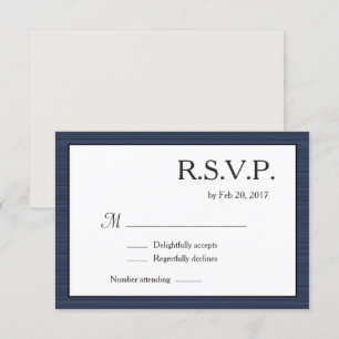 Invitation Bleu bleu marine Gris gris blanc minimaliste RSVP