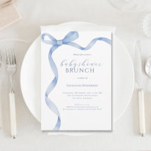 Bleu Bow  Baby shower Brunch