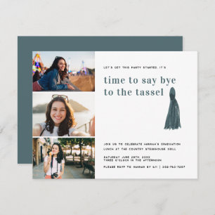 Invitation Bleu   Bye to the Tassel Graduation Photo Party