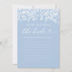 Invitation Bleu Comme l'âge était la mariée Fête des mariées 