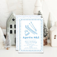 Bleu Creusé À La Main Après Ski Hivernal Anniversa