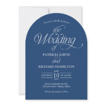 Bleu de Cobalt Minimaliste Élégant Arc de Mariage
