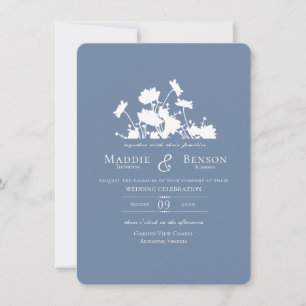 Invitation Bleu de Cornflower d'encre fleur sauvage