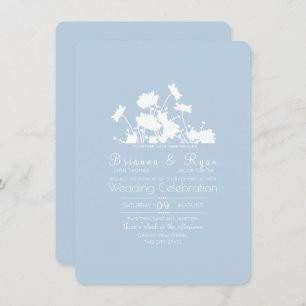 Invitation Bleu de Cornflower d'encre fleur sauvage