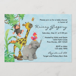 Invitation Bleu de │ d'invitations de baby shower de bébés de