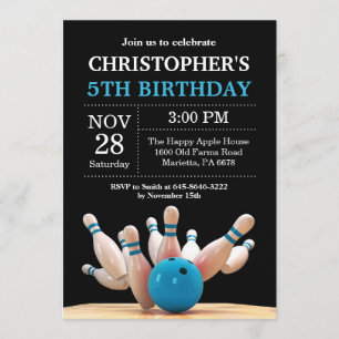 Invitation Bleu de fête d'anniversaire d'invitation