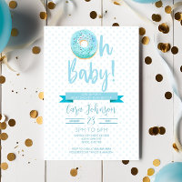 Bleu Donut arroser Polka Dot Oh Baby Baby shower