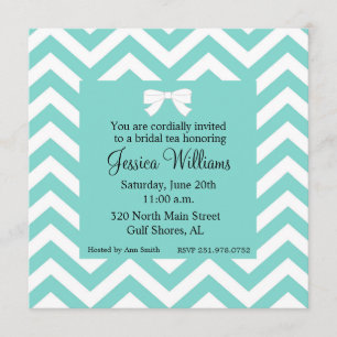 Invitation bleu et blanc Aqua