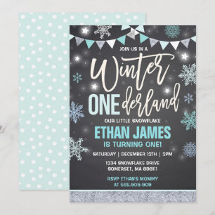 Invitation Bleu et blanc d'invitation d'anniversaire