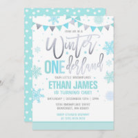 Bleu et Teal d'invitation d'anniversaire