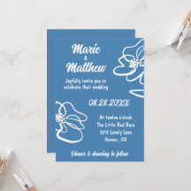 Bleu floral classique et moderne