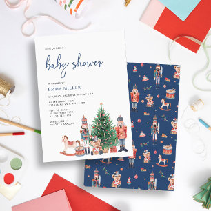 Invitation Bleu Holiday Baby Douche