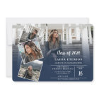 Bleu marine moderne minimaliste graduation photo