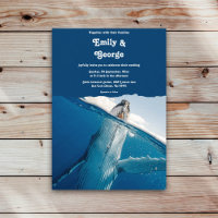 Bleu Marine Sous L'Océan Baleine Plage Mariage