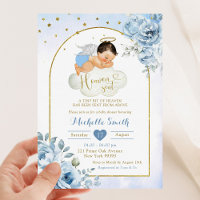 Bleu Mexicain Petit Ange Ciel Envoyé Baby shower