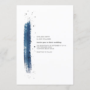 Invitation Bleu minimaliste de Bruxelles Mariage moderne