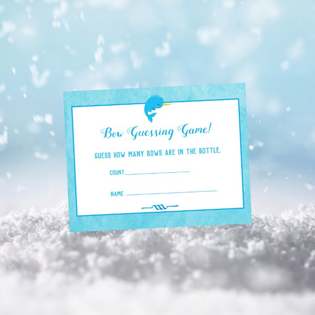 Invitation Bleu Narwhal, Baby shower du nombre de devis (Créateur téléchargé)