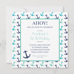 Invitation Bleu Nautique d'Ancre