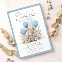 Bleu Nous pouvons attendre le Baby shower garçon
