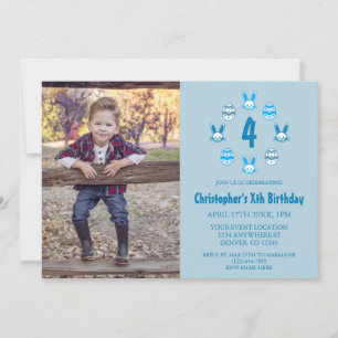 Invitation Bleu Pâques 4ème anniversaire