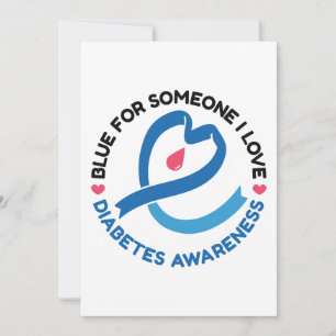 Invitation Bleu pour quelqu'un que j'aime – Sensibilisation a