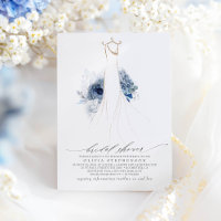 Bleu poussiéreux et fleurs de marine Fête des mari