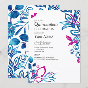 Invitation Bleu, Quinceañera rose