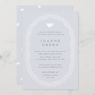 Invitation Bleu Régence Thé de l'après-midi Mariée/Wedding sh