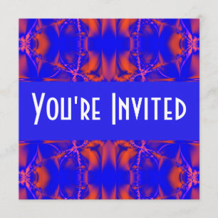 Invitation bleu rouge vif