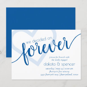 Invitation Bleu simple pour toujours Brunch Cerulean à nouv