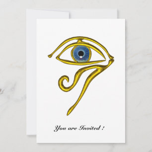 Invitation BLEU TALISMAN, blanc