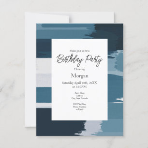 Invitation Bleu turquoise
