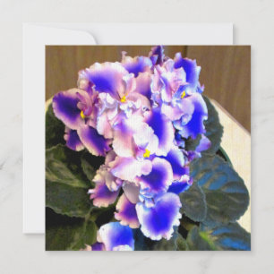Invitation Bleu violet africain