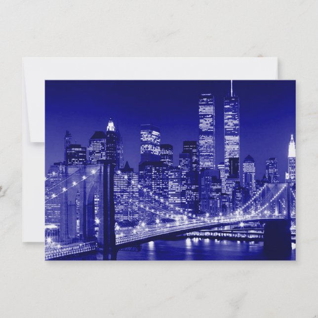 Invitation Bleue de la Ville de New York (Devant)