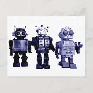invitation bleue de robots