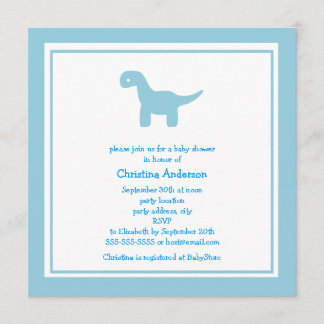 Invitation bleue mignonne de baby shower de