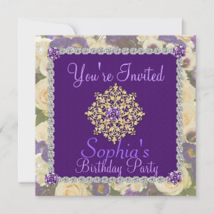 Invitation Bling d'invitation pour les 60 ans des femmes viol