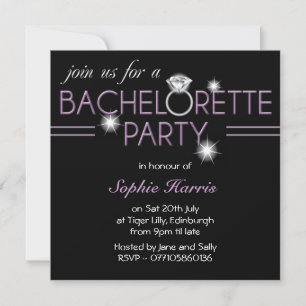 Invitation Bling Ring Purple