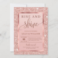 Bling rose or mariage brunch se lève et brille