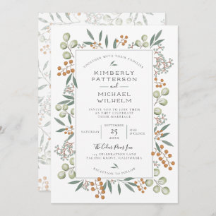 Invitation Blissful Bounty Botanique Mariage Suite